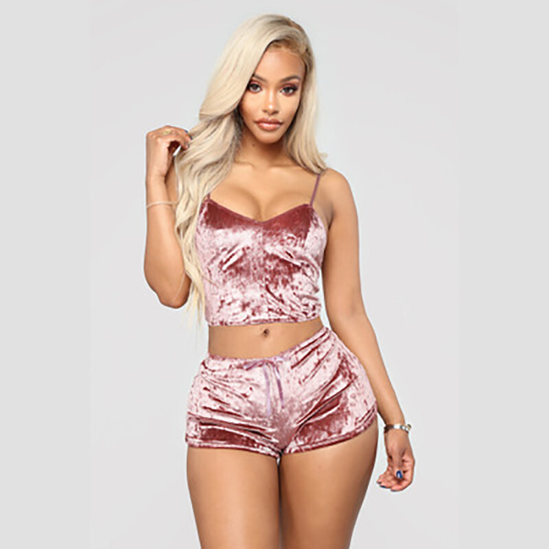 Ensemble de pyjamas de vêtements de nuit doux sexy pour femmes Ensemble de pyjamas de vêtements de nuit doux sexy pour femmes