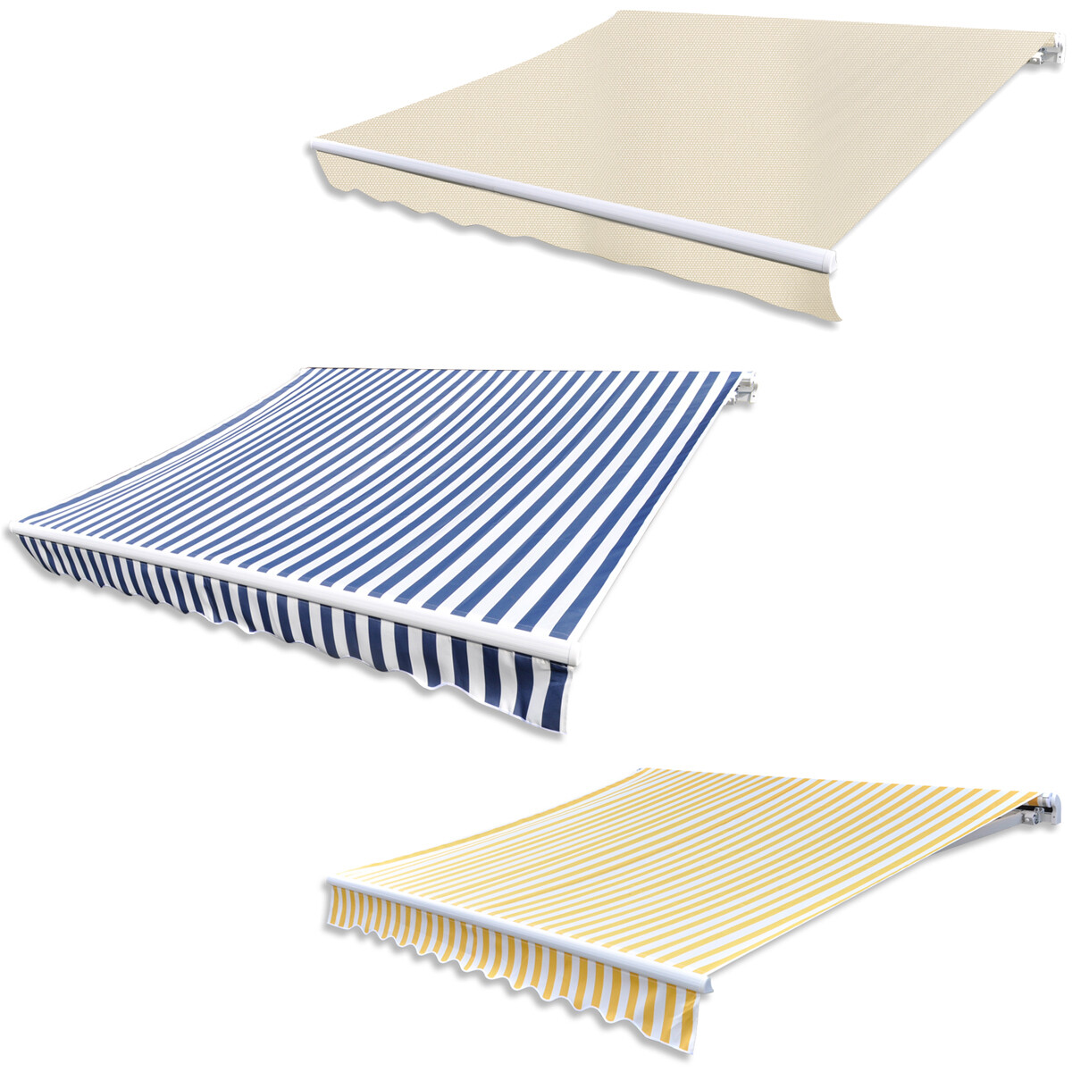 vidaXL Toile d’Auvent Pliable Store Banne Jardin Multicolore Multi-taille