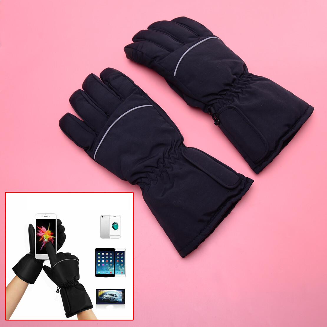 Motocyclette Bicyclette Hiver chaud Gants Écran tactile électrique Respirant