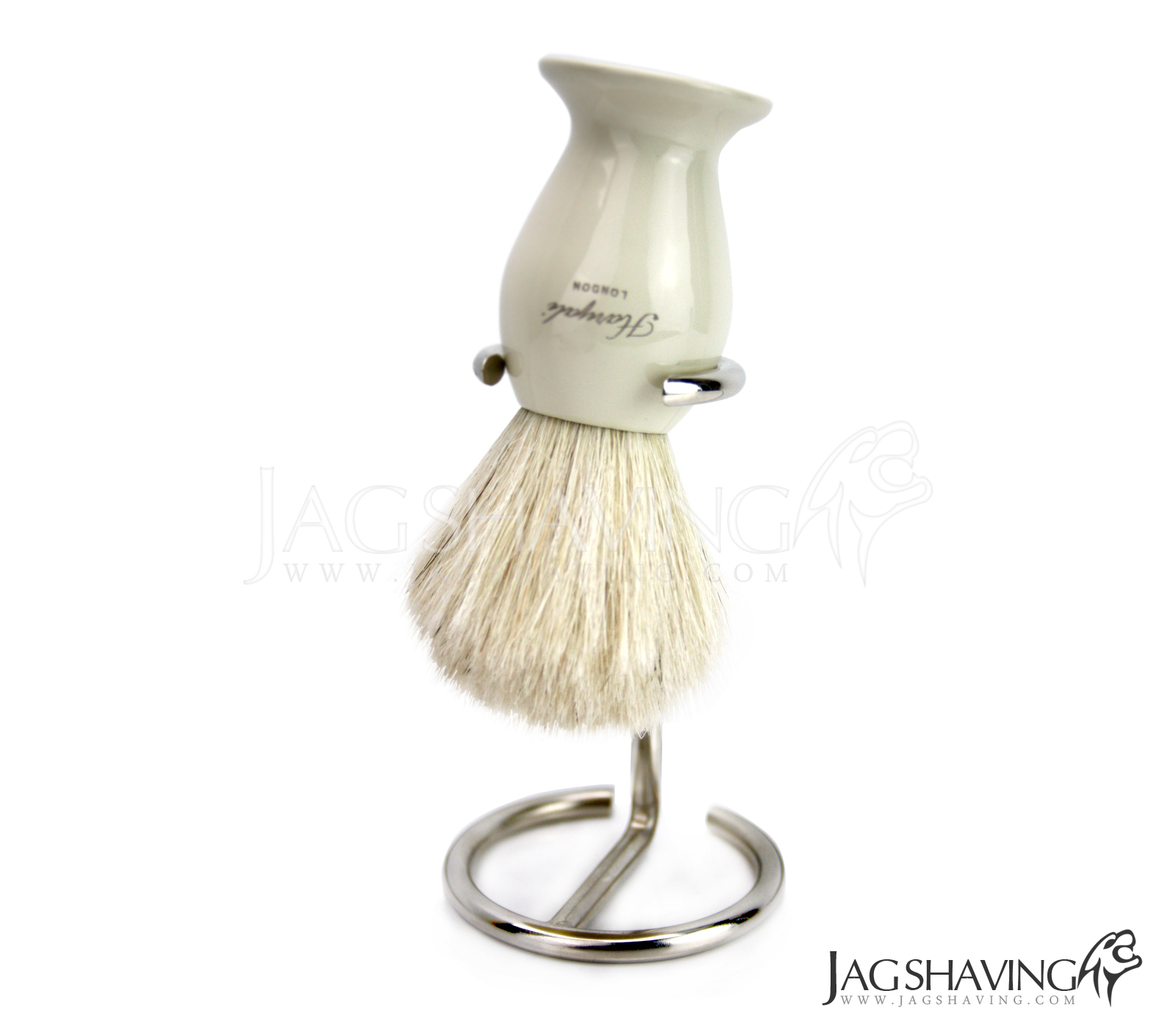 Homme Blaireau de Rasage avec Brosse Support Acier Inoxydable Pied Homme Blaireau de Rasage avec Brosse Support Acier Inoxydable Pied