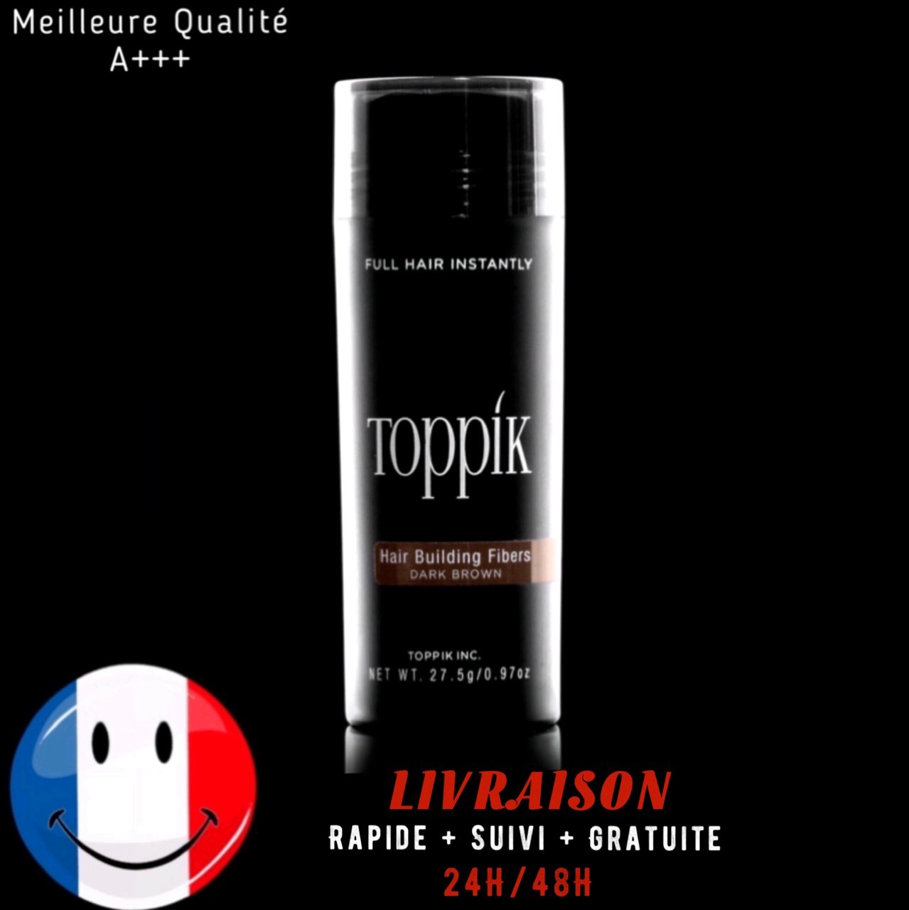 Toppik 27,5g Poudre de Cheveux densifiant Calvitie Fiber Toppik 27,5g Poudre de Cheveux densifiant Calvitie Fiber