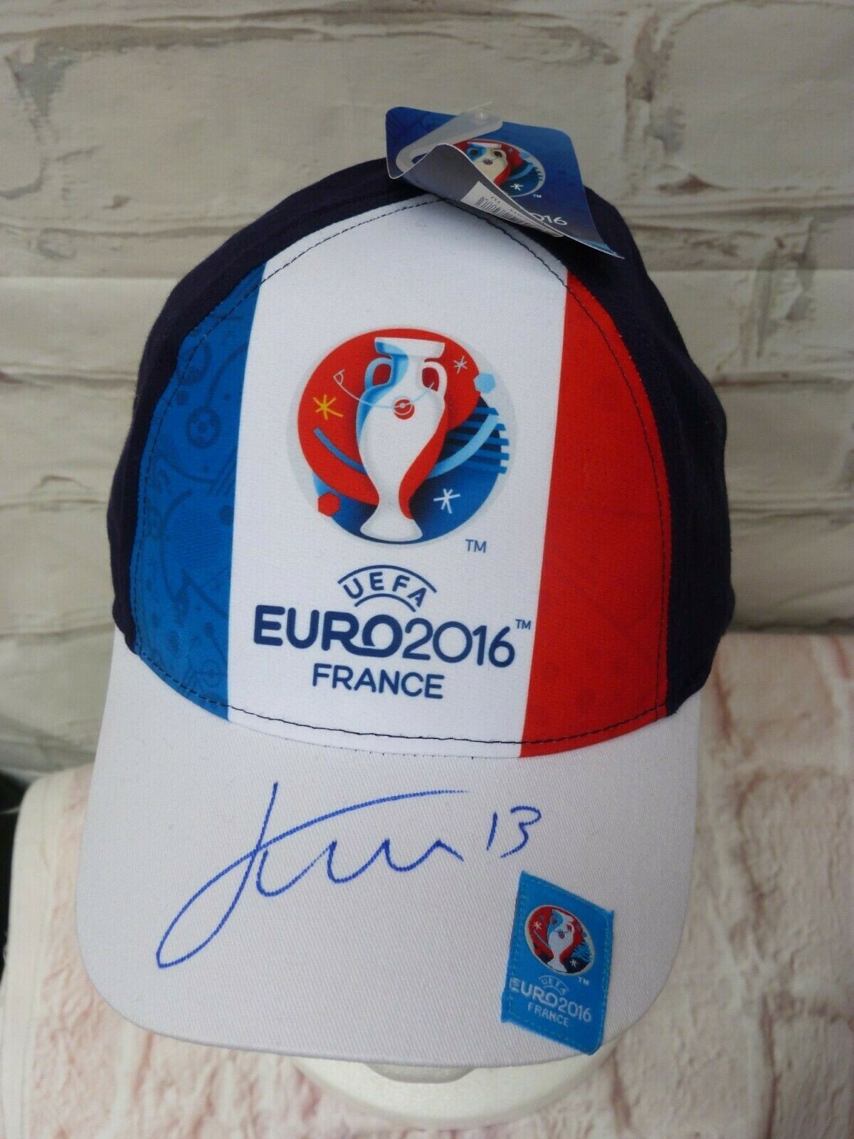 Casquette Cap FRANCE FFF signée signed N’GOLO KANTE foot Euro 2016 Casquette Cap FRANCE FFF signée signed N’GOLO KANTE foot Euro 2016