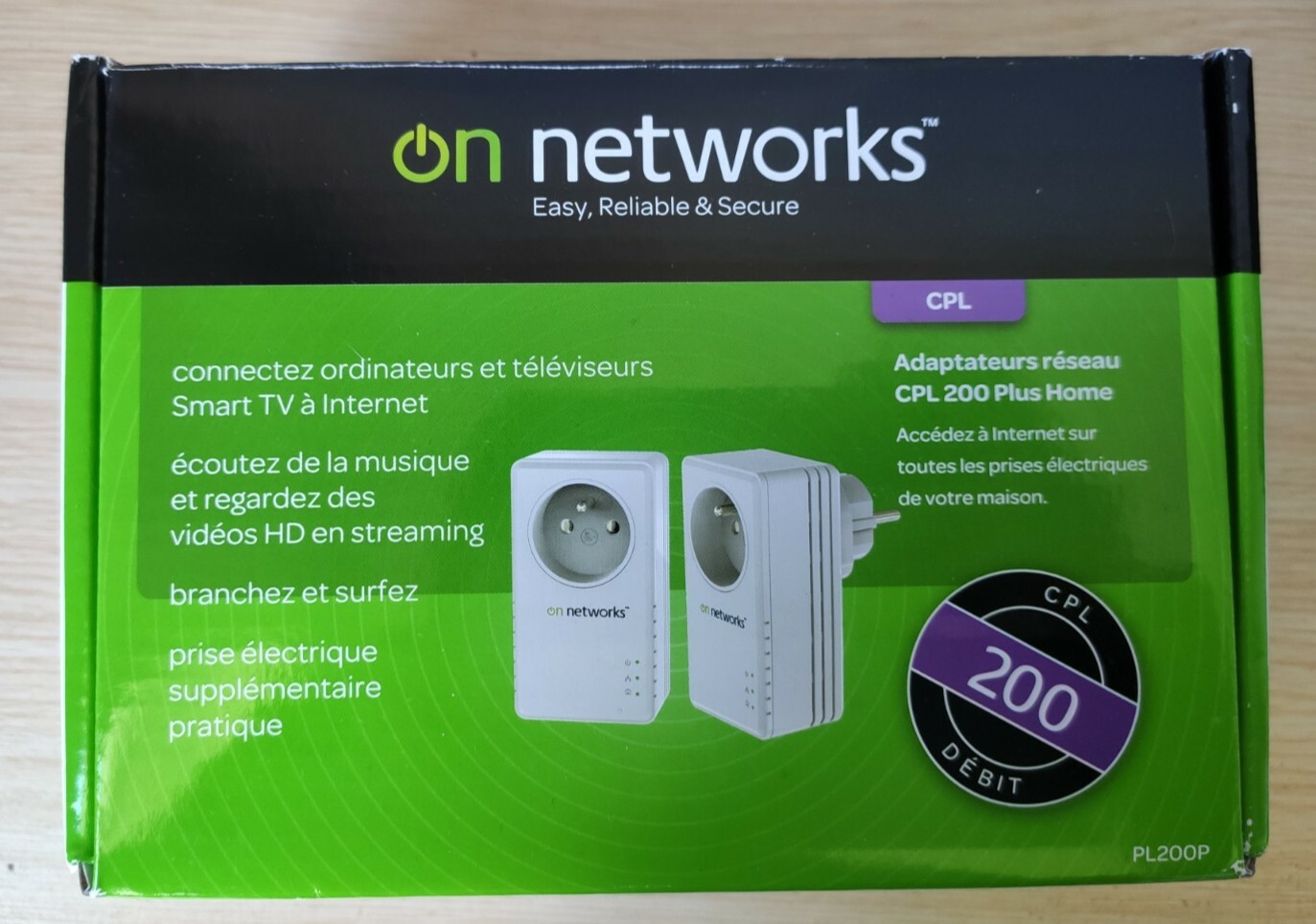 CPL On Networks – Adaptateurs réseau CPL 200 Plus Home (Pack de 2)