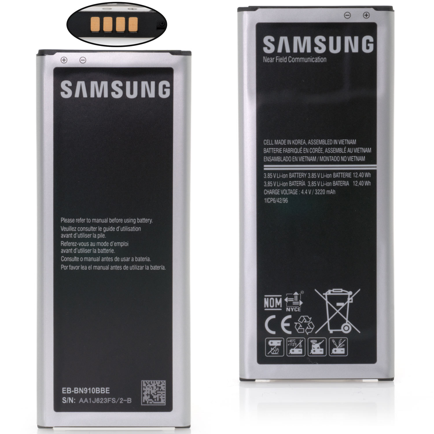 Samsung Galaxy Note 4 SM-N910F EB-BN910BBE Akku mit NFC Battery Accu NEU