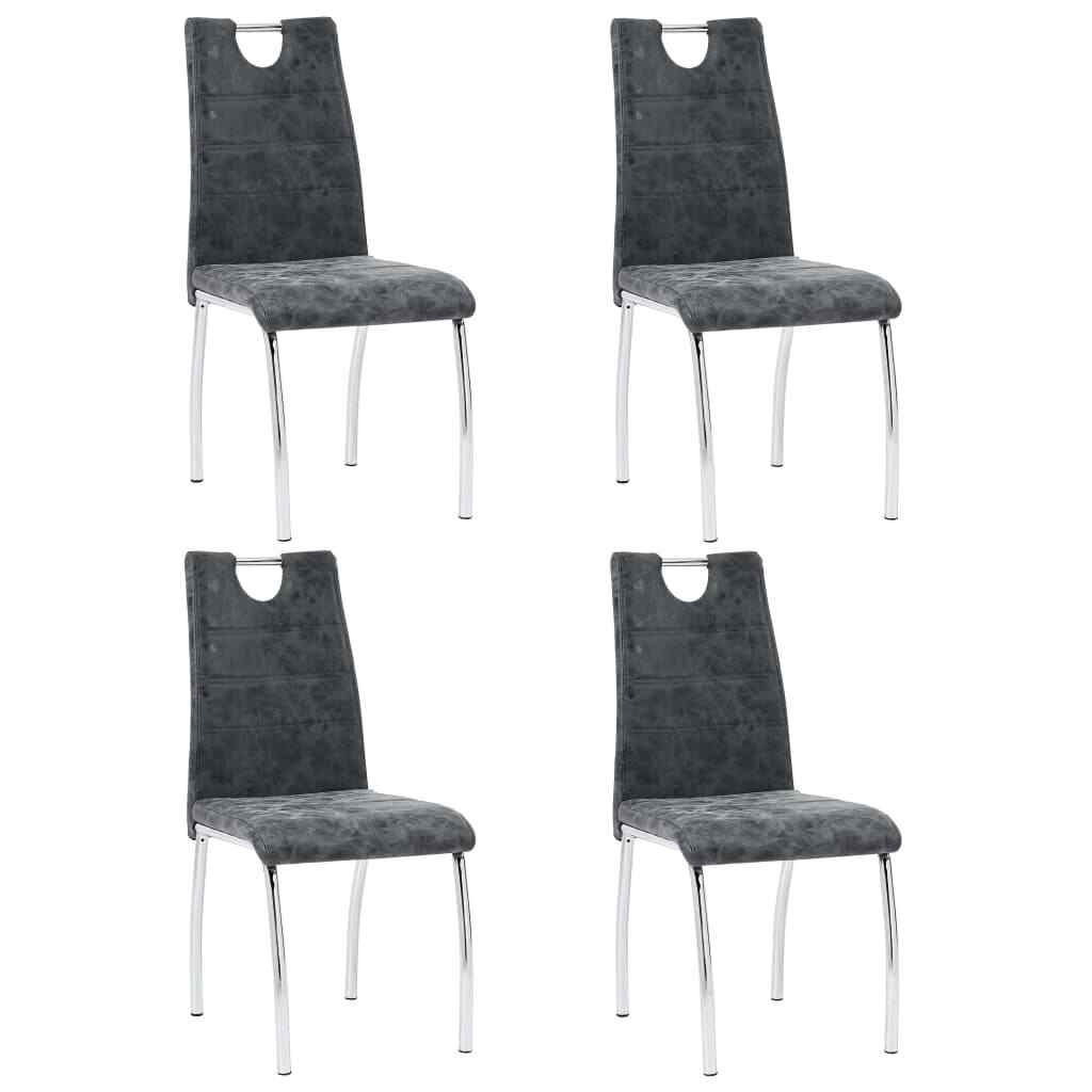 vidaXL 4x Chaises de Salle à Manger Noir Similicuir Dîner Cuisine Repas Maison vidaXL 4x Chaises de Salle à Manger Noir Similicuir Dîner Cuisine Repas Maison