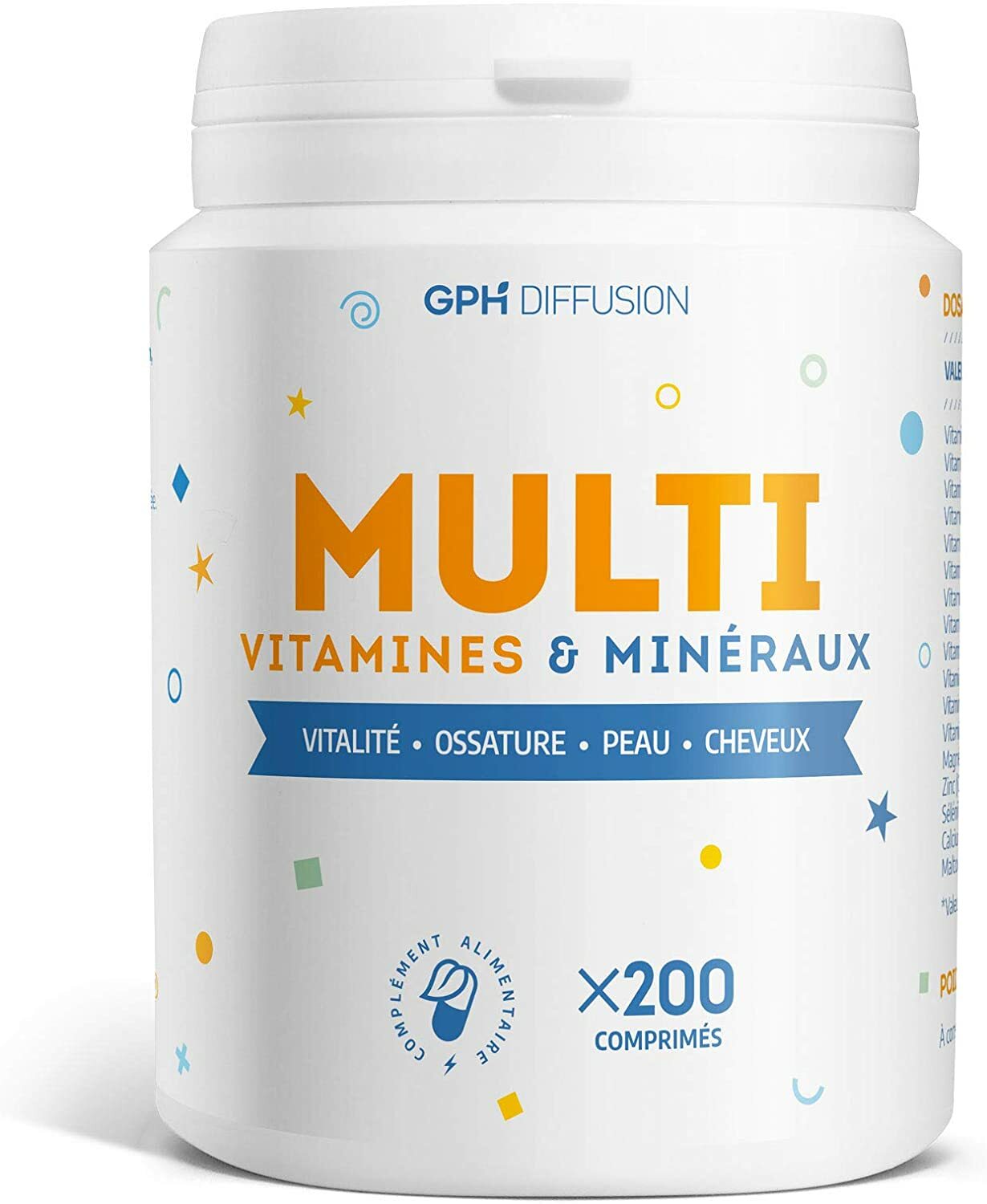 Multi-Vitamines et Minéraux – Vitamines du groupe B, A, D, E, C et minéraux – 20 Multi-Vitamines et Minéraux – Vitamines du groupe B, A, D, E, C et minéraux – 20