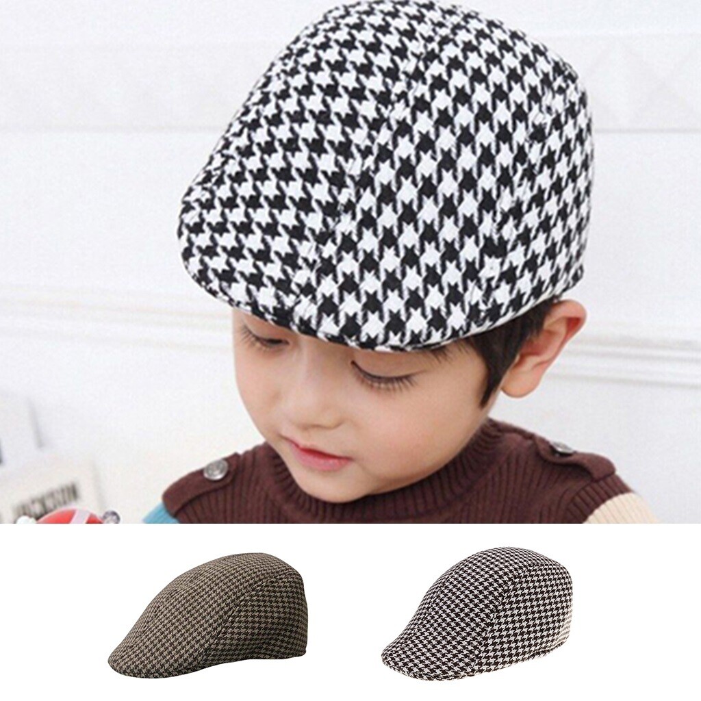 2 pièces enfants mode coton pied-de-poule chapeaux gavroche golf béret 2 pièces enfants mode coton pied-de-poule chapeaux gavroche golf béret