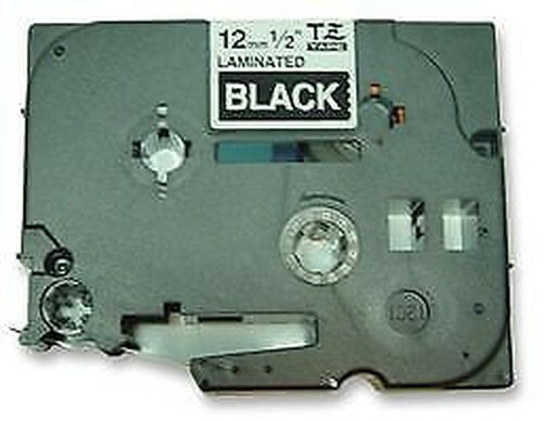 12MM Blanc Sur Noir Bande – Étiquette Imprimante Bureau Consommables – OE01031