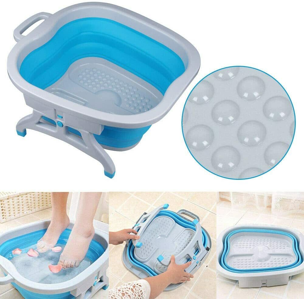 Baril de Pédicure Pliant Bain de pieds Soins des pieds Spar Massage pour Pieds