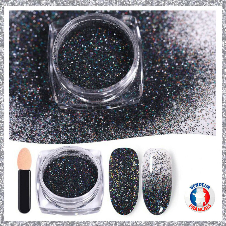❤️BOITE POUDRE HOLOGRAPHIQUE PAILLETTE MANUCURE PROFESSIONNELLE GEL UV ❤️BOITE POUDRE HOLOGRAPHIQUE PAILLETTE MANUCURE PROFESSIONNELLE GEL UV
