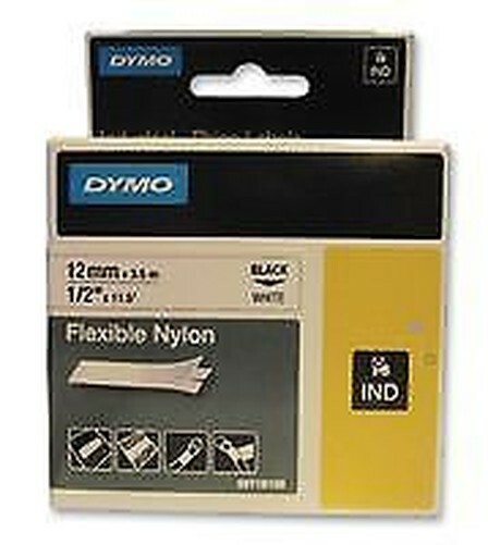 Bande 12MM Noir / Wht Flex Nylon – Étiquette Imprimante – Bureau Consommables –