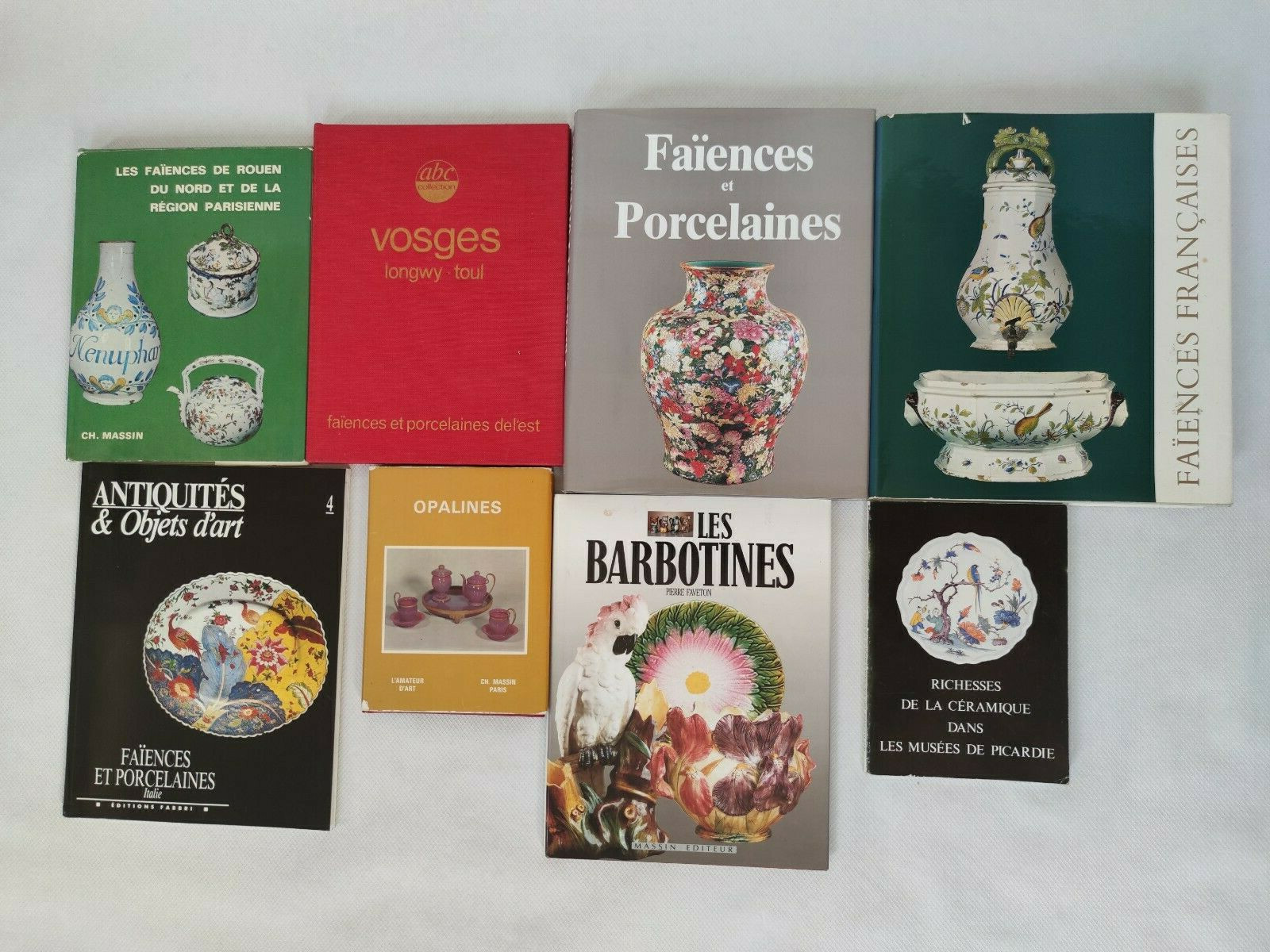 LOT 8 LIVRES SUR LA CERAMIQUE PORCELAINE OPALINE BARBOTINE FAIENCE LONGWY ROUEN LOT 8 LIVRES SUR LA CERAMIQUE PORCELAINE OPALINE BARBOTINE FAIENCE LONGWY ROUEN