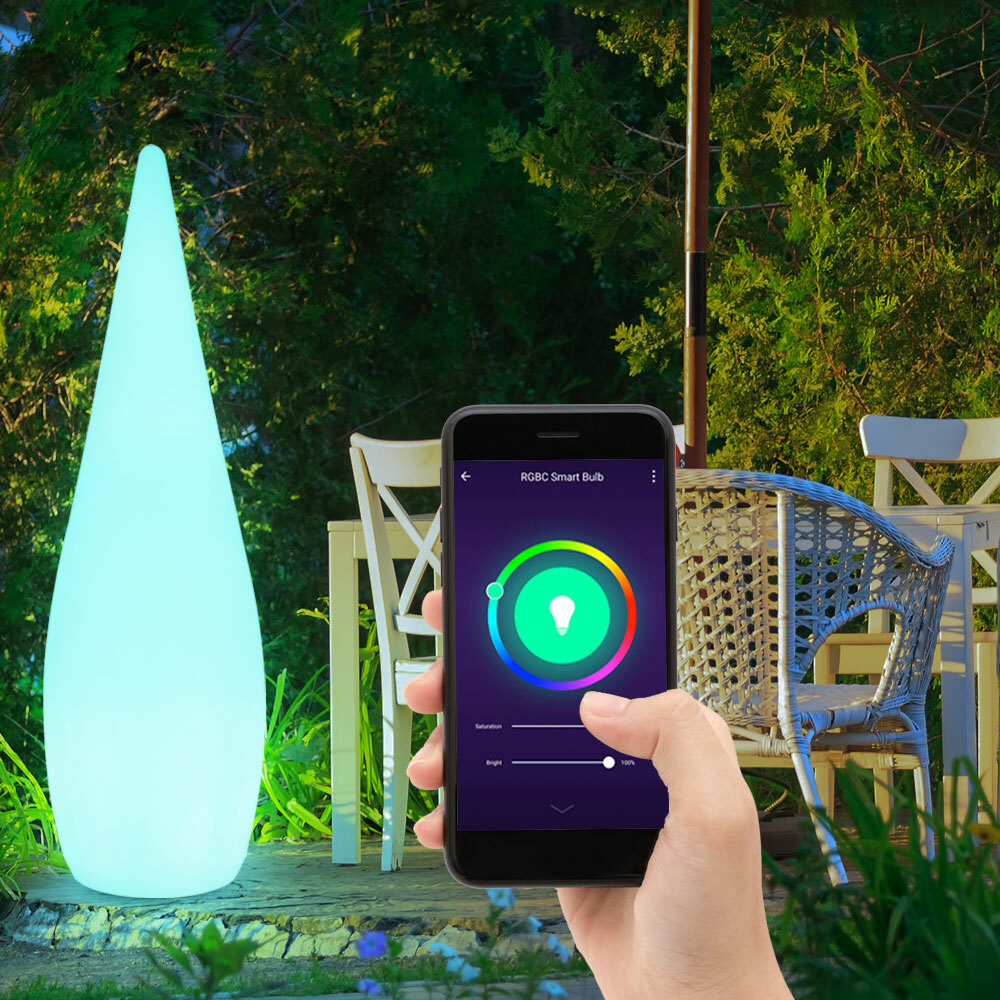 Smart Accueil LED Gouttes Extérieur sur Pied Lampe Alexa Google App de Jardin