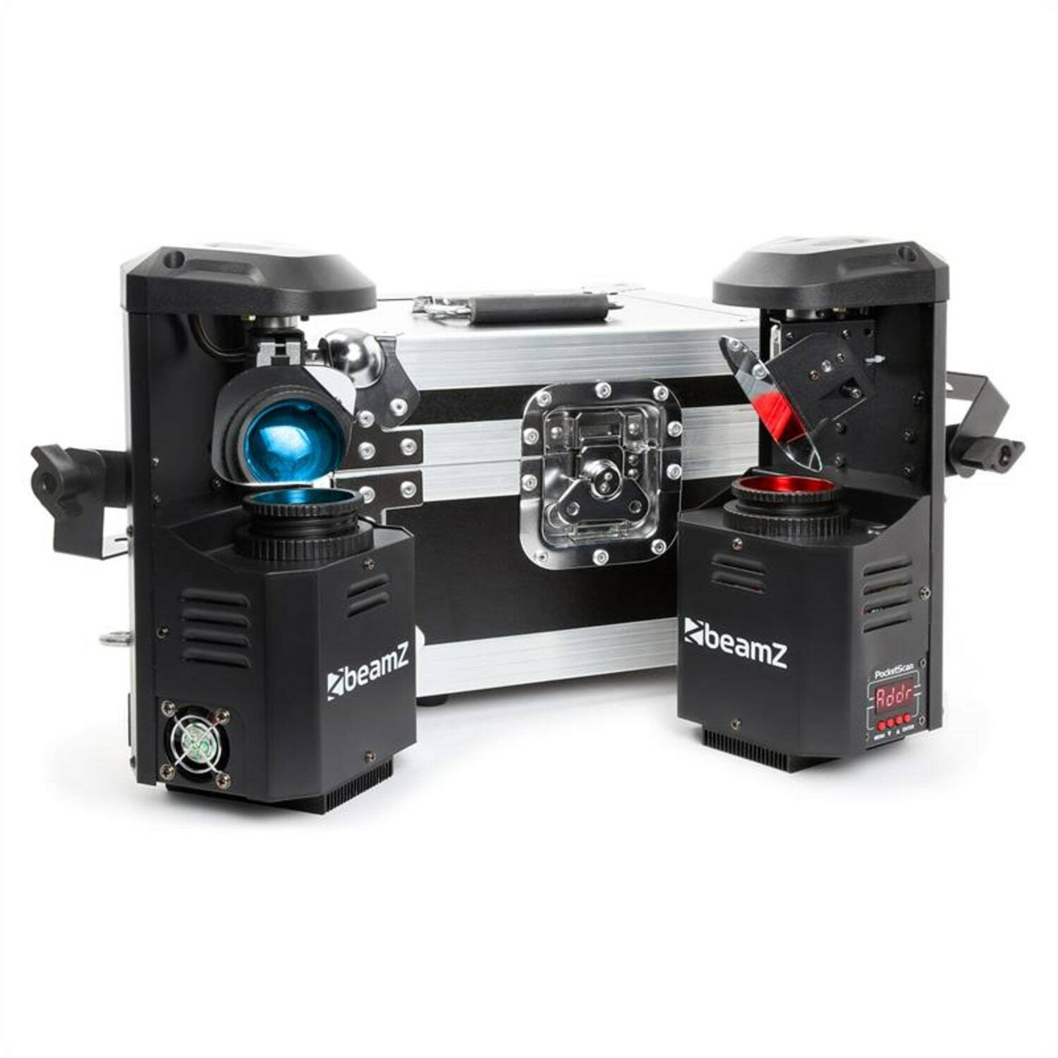 BeamZ PocketScan LED 3en1 kit 2 Scanners & Flightcase 12W LED CREE 7 couleurs BeamZ PocketScan LED 3en1 kit 2 Scanners & Flightcase 12W LED CREE 7 couleurs