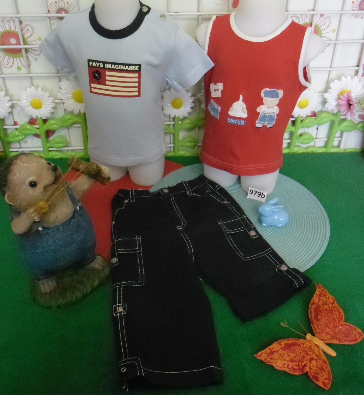 vêtements garçon 12 mois,pantacourt JACADI,tee-shirt,débardeur