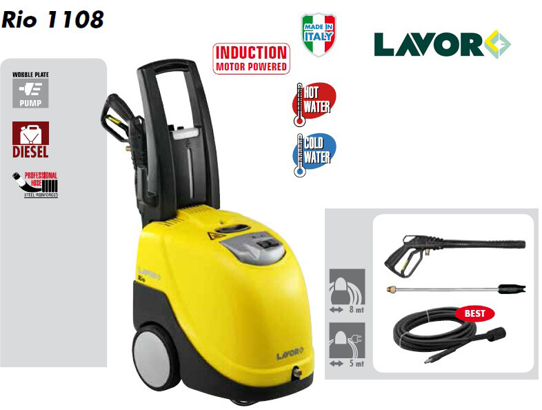 Promotion – Lavor – Nettoyeur haute pression Eau chaude 145 Bars 450L/h – RIO 11 Promotion – Lavor – Nettoyeur haute pression Eau chaude 145 Bars 450L/h – RIO 11