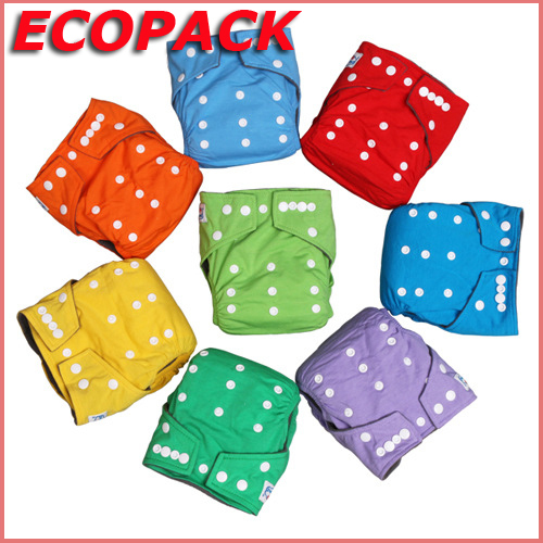 ECOPACK LOT 10 A 50 COUCHES LAVABLES BEBE AVEC INSERTS TAILLE UNIQUE EVOLUTIVE