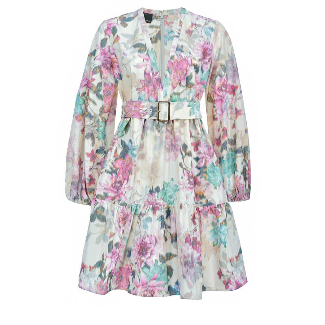 Vêtements pour femmes Robe Emancipato Taffetas Multicolore Pinko SS2021 Vêtements pour femmes Robe Emancipato Taffetas Multicolore Pinko SS2021