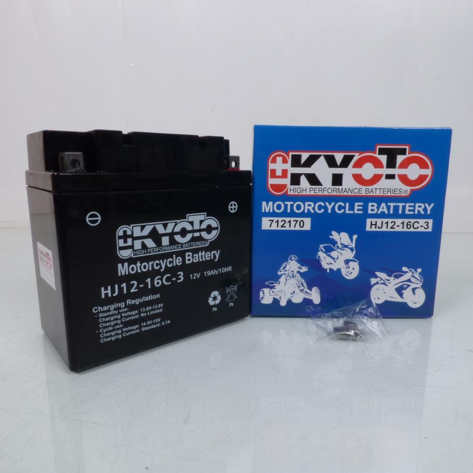 Batterie Kyoto moto motocyclette quad HJ12-16C-3 / 12V 19Ah Neuf Batterie Kyoto moto motocyclette quad HJ12-16C-3 / 12V 19Ah Neuf