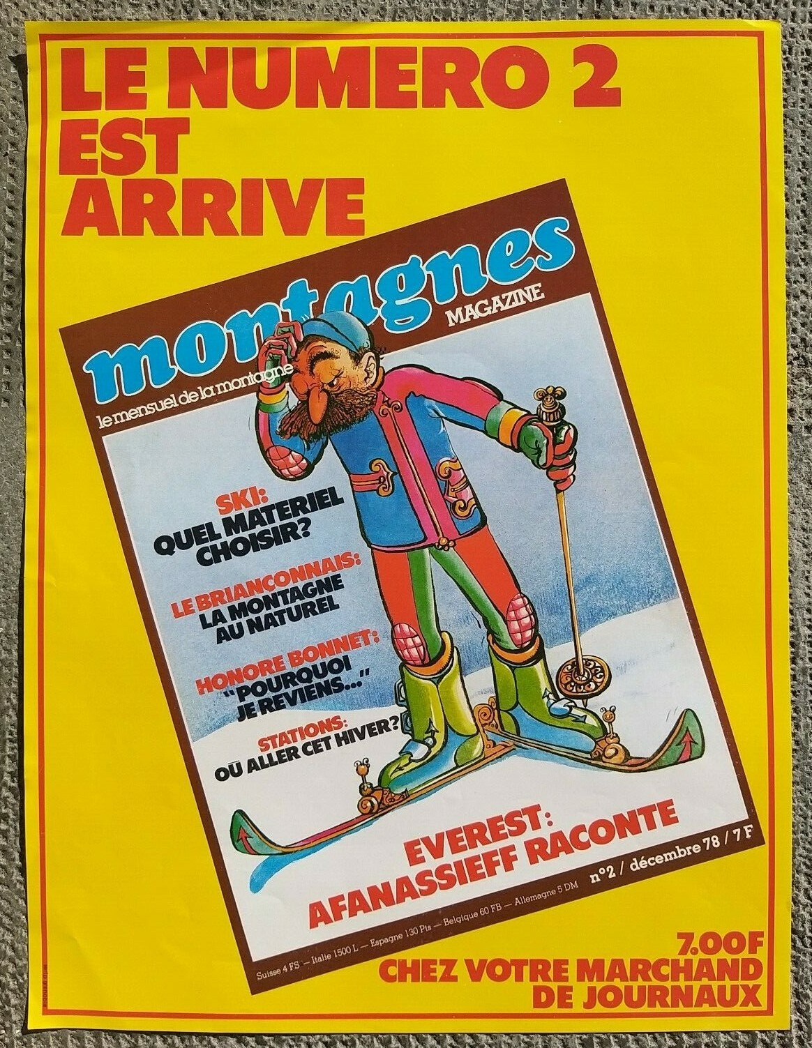 Montagnes Magazine – 12 affiches de kiosque anciennes/original posters 1980’s Montagnes Magazine – 12 affiches de kiosque anciennes/original posters 1980’s