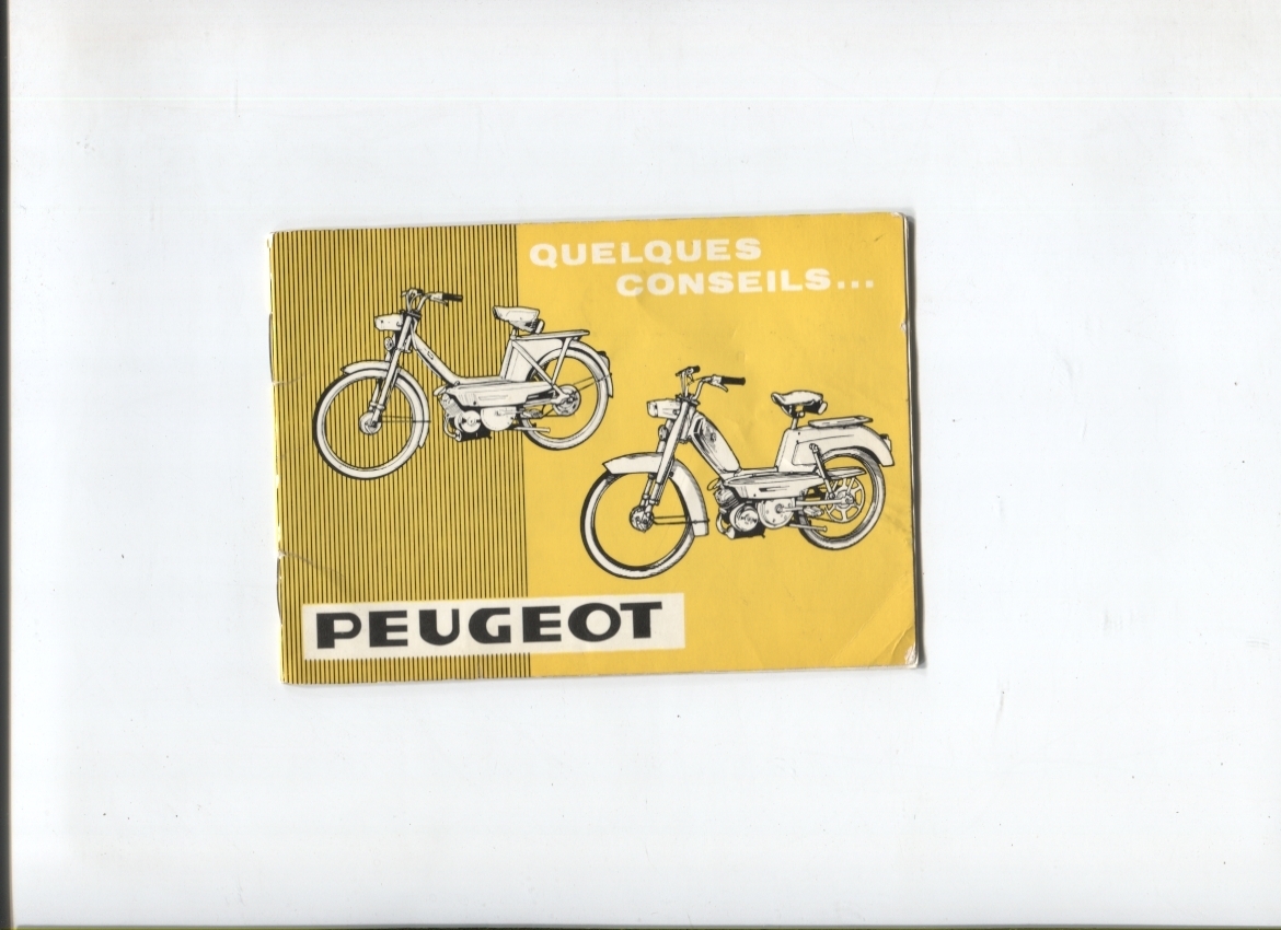 N°10366 / PEUGEOT notice technique motocyclette ,mars 1968