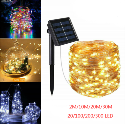 LED Extérieur Solaire Chaîne Guirlande Lumineuse Noël jardin Fée Décoration LED Extérieur Solaire Chaîne Guirlande Lumineuse Noël jardin Fée Décoration