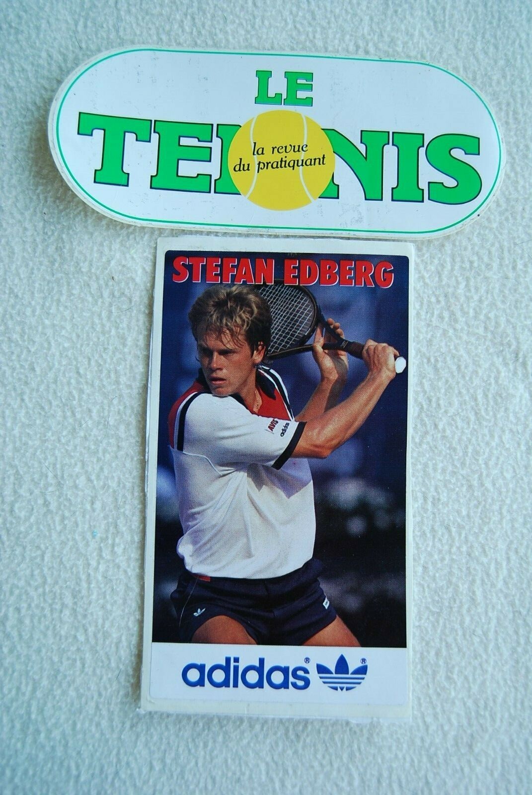 LOT DE 2 AUTOCOLLANTS STICKERS / LE TENNIS STEFAN EDBERG PAR ADIDAS LOT DE 2 AUTOCOLLANTS STICKERS / LE TENNIS STEFAN EDBERG PAR ADIDAS