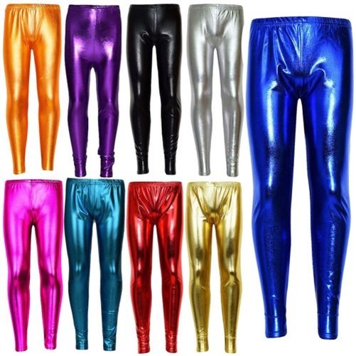 Enfants Filles Leggings Métallique Brillant Disco Mode Danse Âge 4-13 Ans Enfants Filles Leggings Métallique Brillant Disco Mode Danse Âge 4-13 Ans