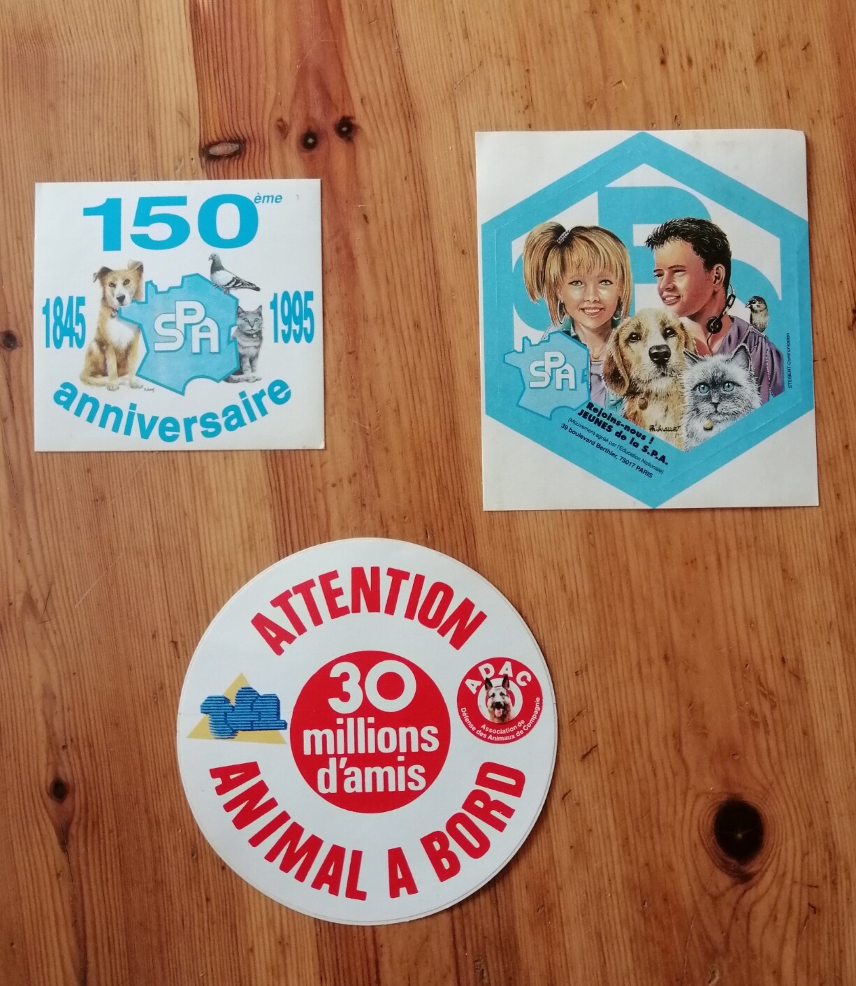 LOT DE 3 ANCIENS AUTOCOLLANTS DE LA SPA LOT DE 3 ANCIENS AUTOCOLLANTS DE LA SPA