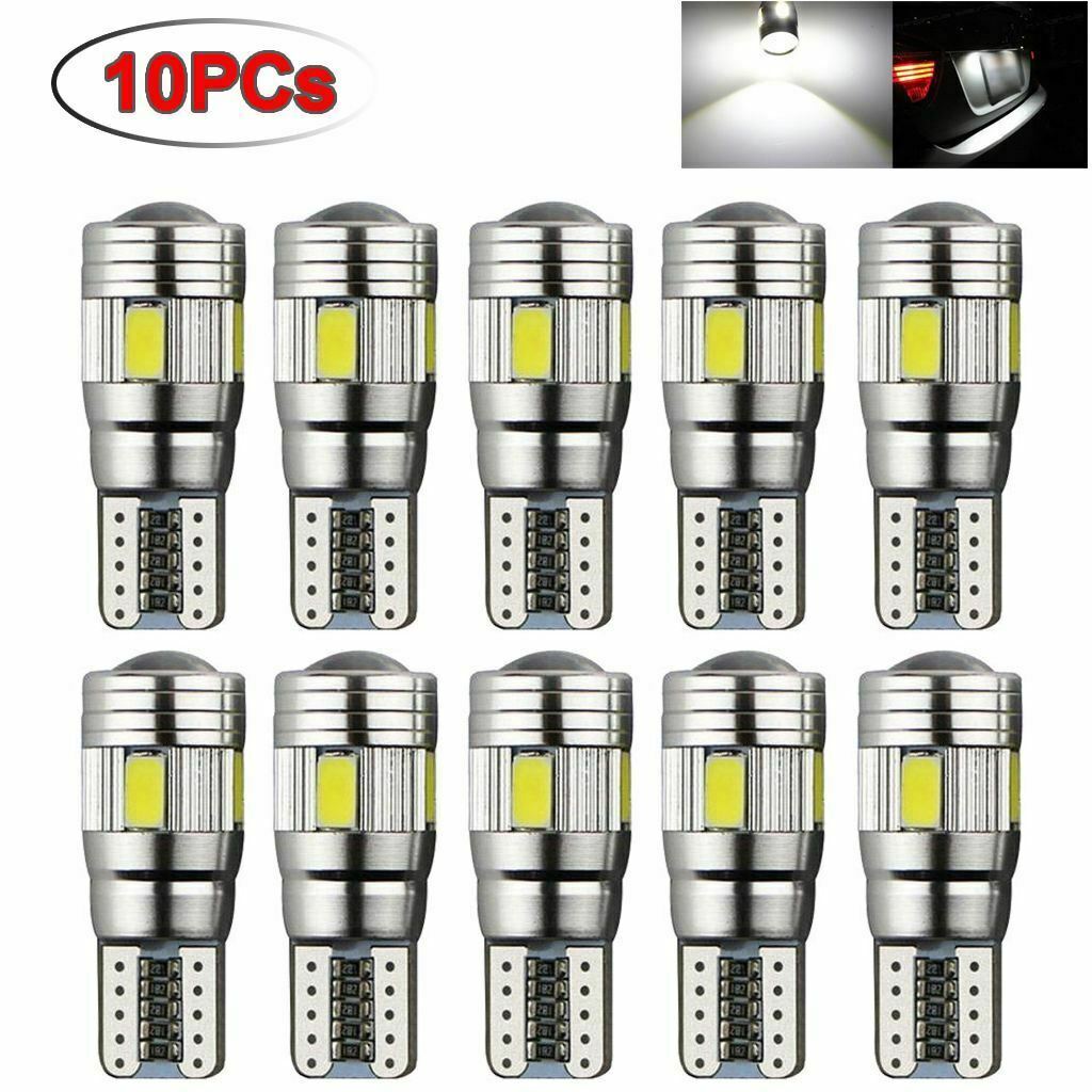 10Pcs Veilleuses LED W5W T10 Canbus ANTI ERREUR BLANC XENON 6 SMD voiture moto