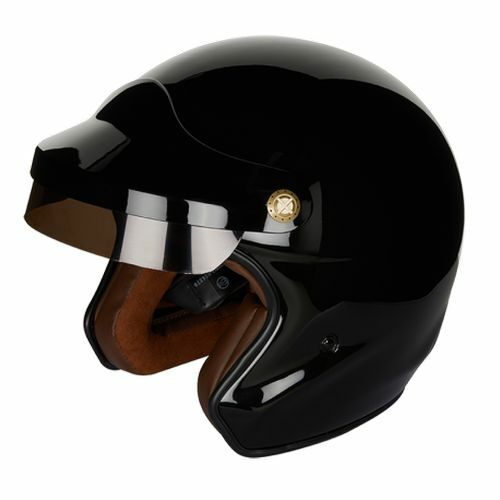 Casque Jet Vintage Retro Old School FELIX Motocyclette ST520 Republic Noir Neuf