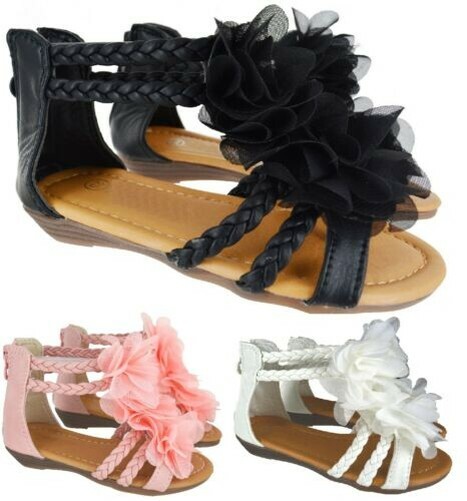 Enfants Filles Plat Mode Été Plage Sandales Fleur Chaussures Taille Enfants Filles Plat Mode Été Plage Sandales Fleur Chaussures Taille