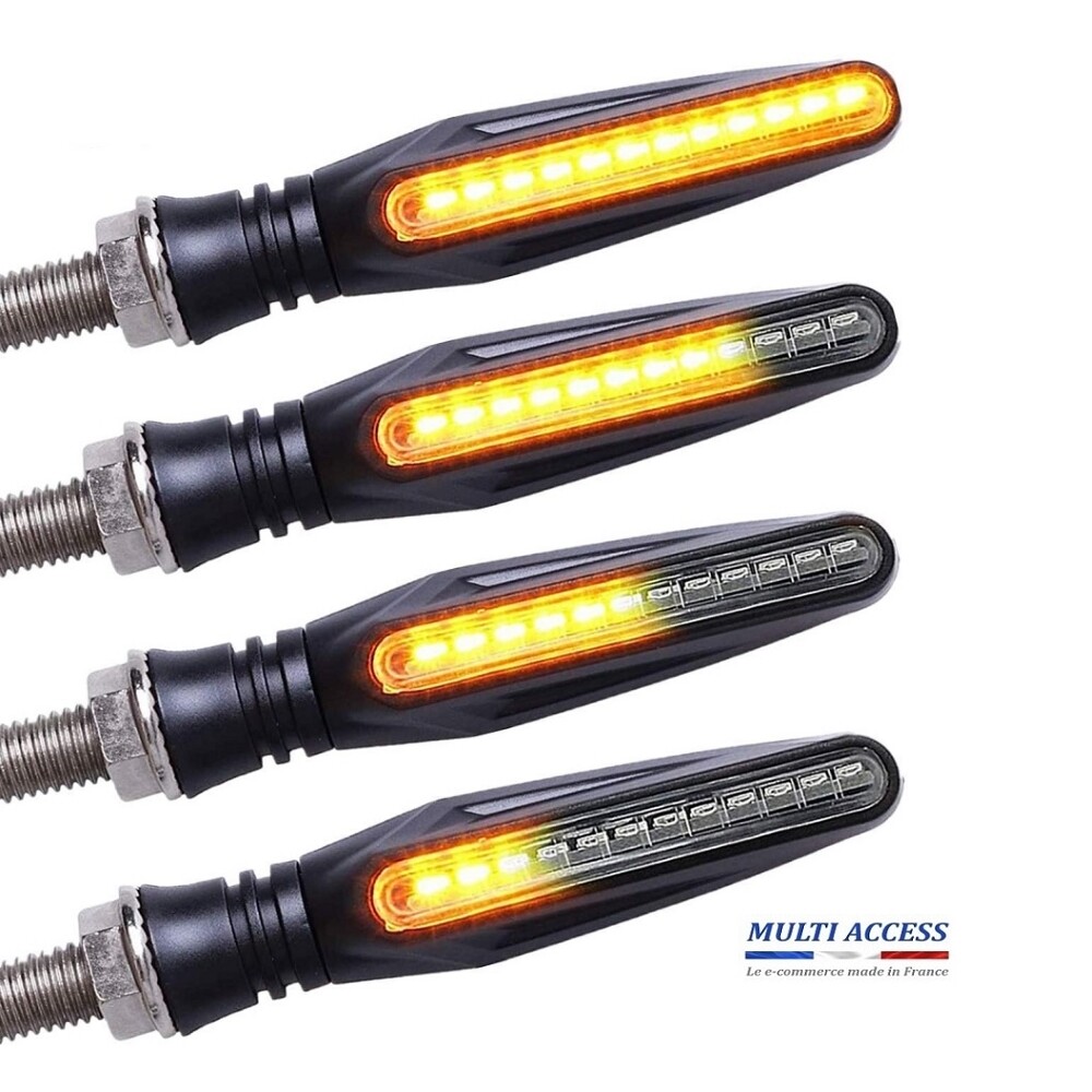 4 X Clignotants LED Séquentiel Ambre Moto Scooter Universel Ampoule Feu 4 X Clignotants LED Séquentiel Ambre Moto Scooter Universel Ampoule Feu