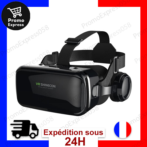 VR Casque de Réalité Virtuelle Lunettes 3D Jeux Vidéo Lunettes pour 4.7 à 6.6″