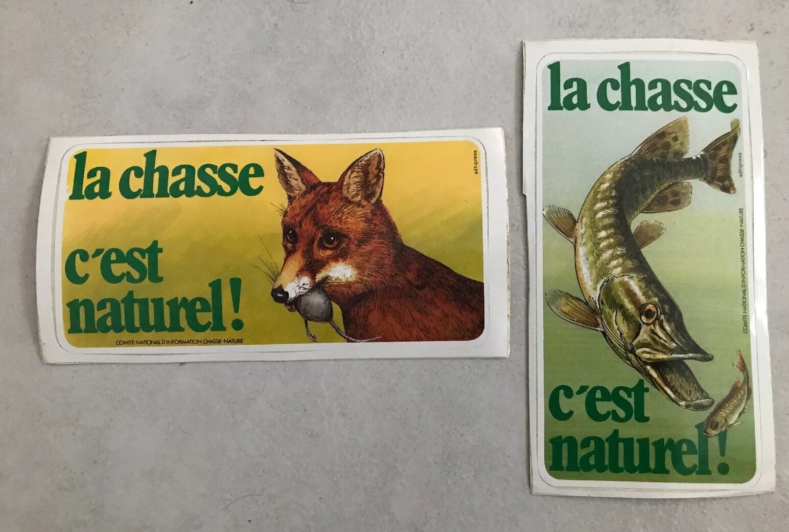 Lot De 2 Autocollants La Chasse C’est Naturel Poisson Renard