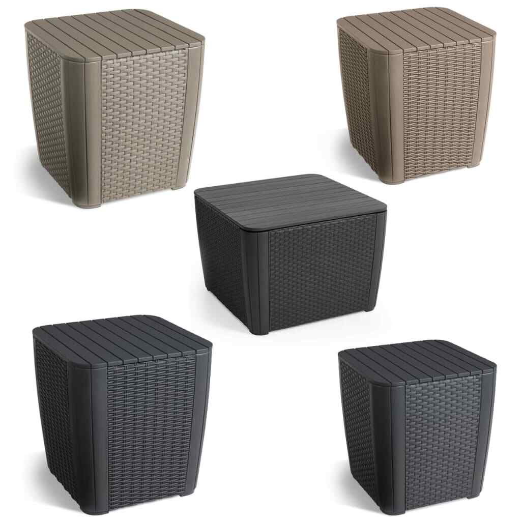 Allibert Petite Table de Jardin Meuble Mobilier Extérieur Cappuccino/Graphite Allibert Petite Table de Jardin Meuble Mobilier Extérieur Cappuccino/Graphite