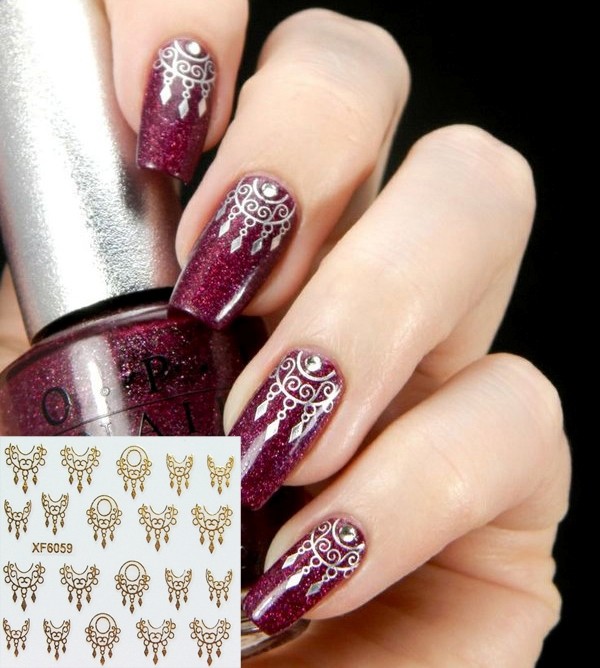 ❤️NOUVEAU STICKERS 3D DREAM CATCHER OR BIJOUX ONGLES NAIL ART MANUCURE