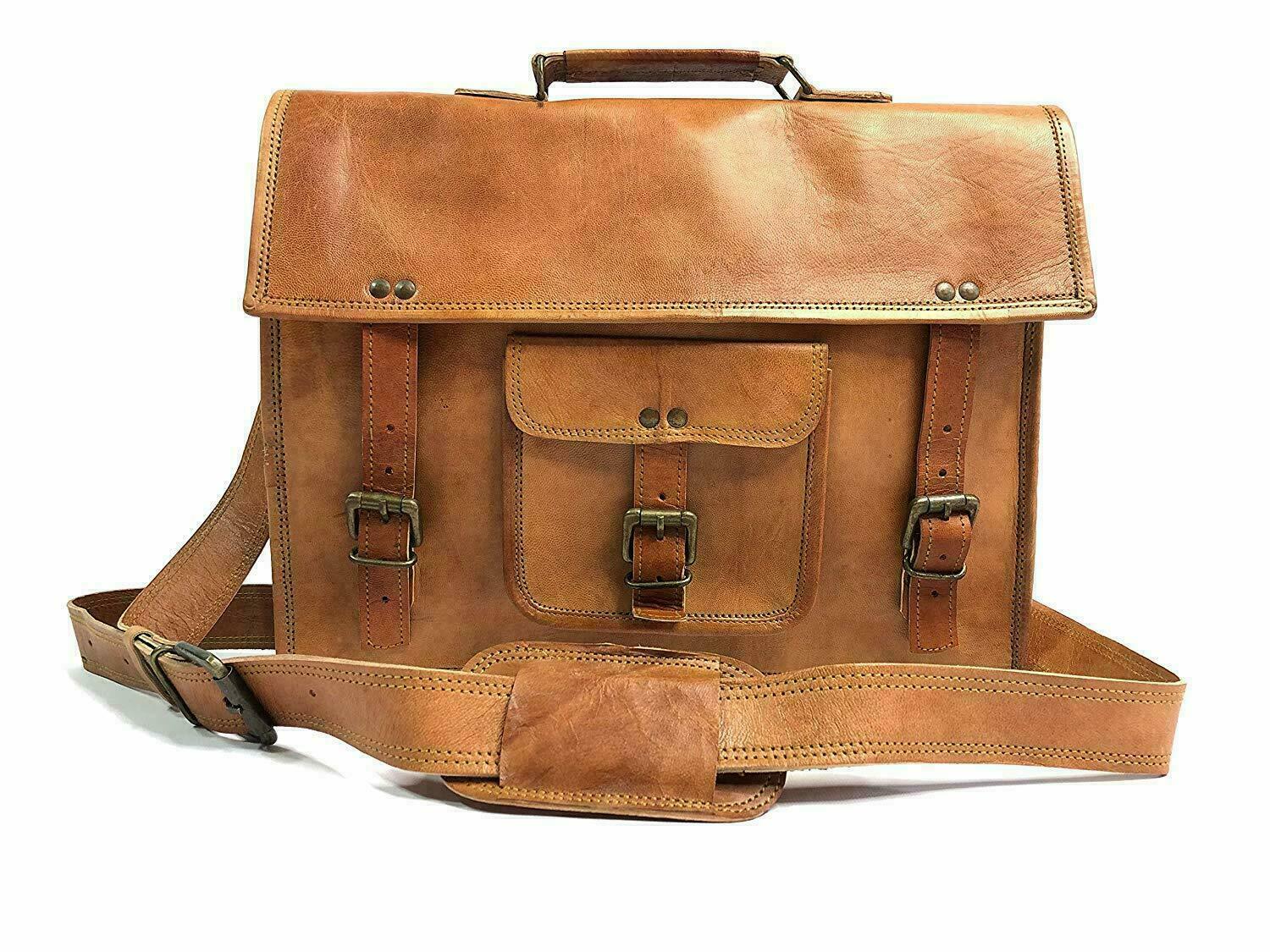 Vintage Femmes Neuf Véritable Sac à Main Bandoulière Cuir Satchel Messager Vintage Femmes Neuf Véritable Sac à Main Bandoulière Cuir Satchel Messager