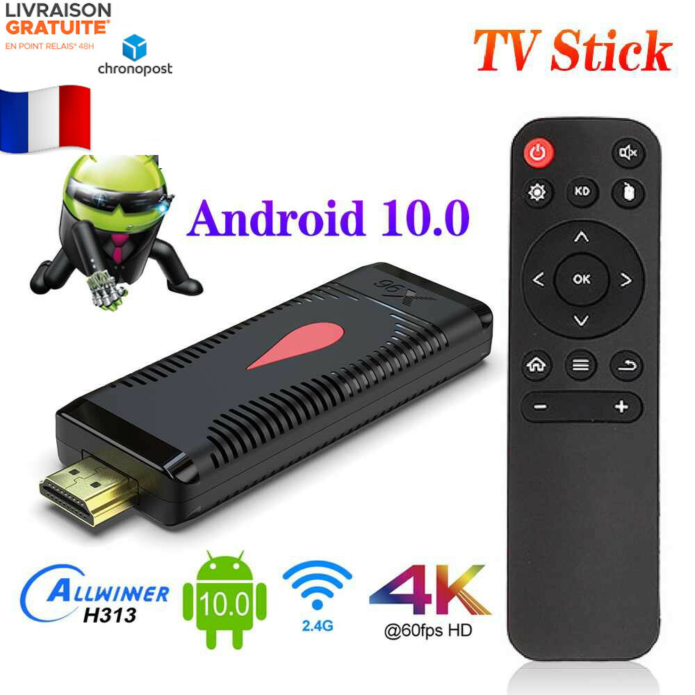 Boitier Stick X96 S400 1GB/8GB ANDROID 10 SMART 4K Ultra Mi HD WiFi – IP&TV – Boitier Stick X96 S400 1GB/8GB ANDROID 10 SMART 4K Ultra Mi HD WiFi – IP&TV –