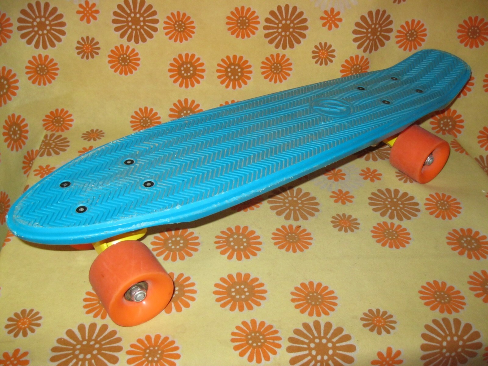 Ancien SKATEBOARD PLANCHE A ROULETTES OXELO BLEU Roller Skate Board Patin