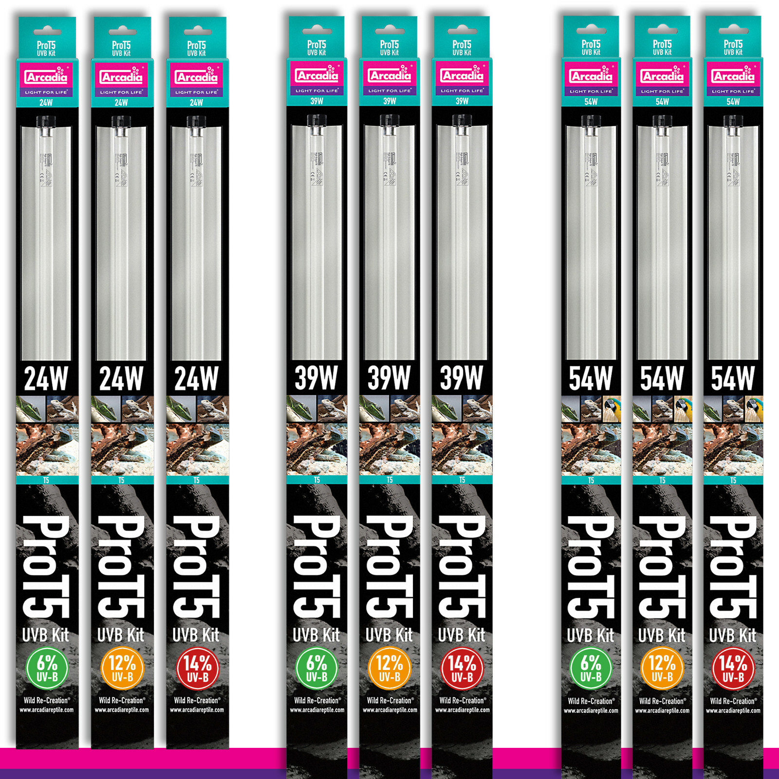 Arcadia Pro T5 Uvb Kit Reptiles Lampe 24W, 39W, 54W, 6%, 12%, 14% À Séléction Arcadia Pro T5 Uvb Kit Reptiles Lampe 24W, 39W, 54W, 6%, 12%, 14% À Séléction