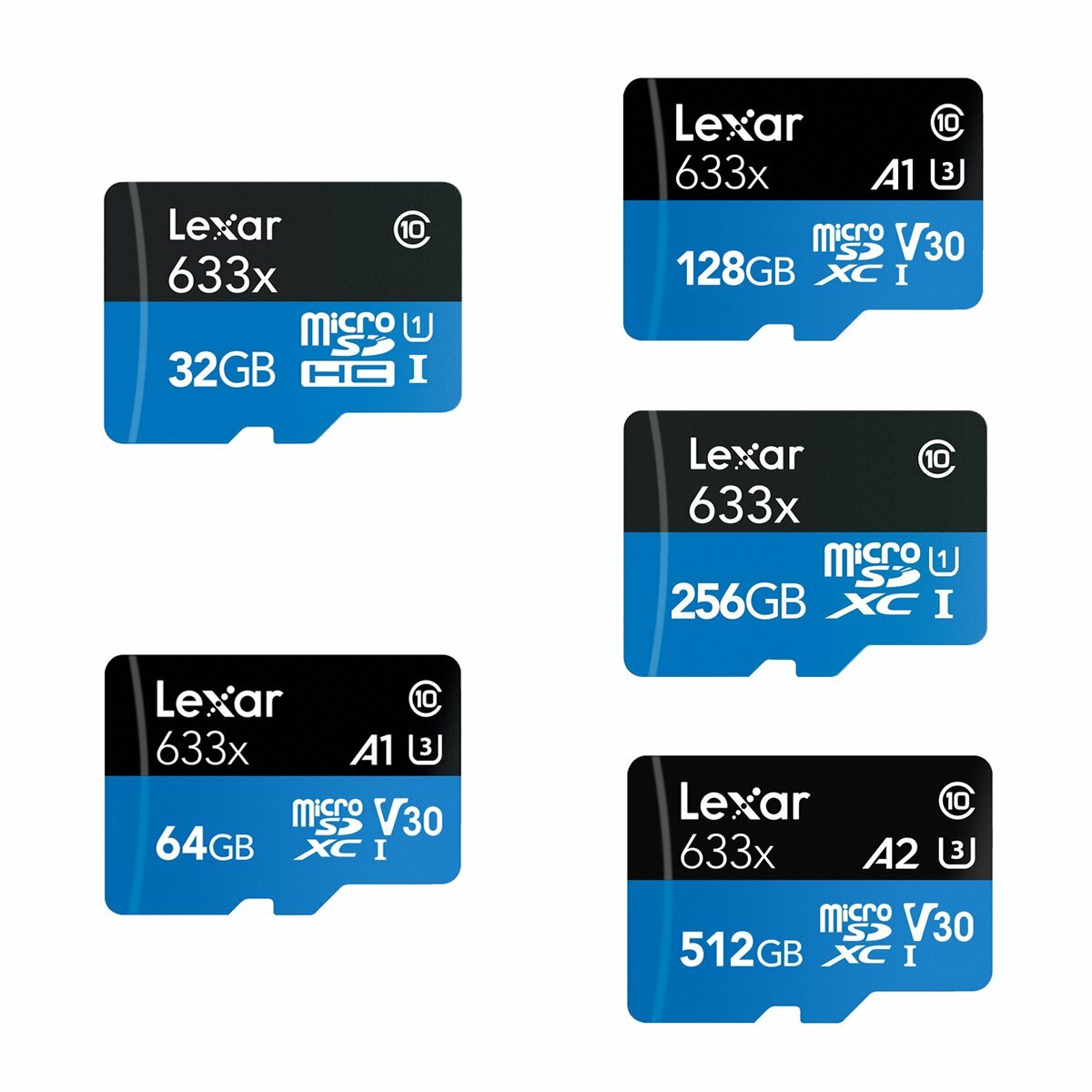 32Go 64Go 128Go 256Go 512Go Lexar 95Mo/s Class 10 SDXC MicroSD carte mémoire 32Go 64Go 128Go 256Go 512Go Lexar 95Mo/s Class 10 SDXC MicroSD carte mémoire