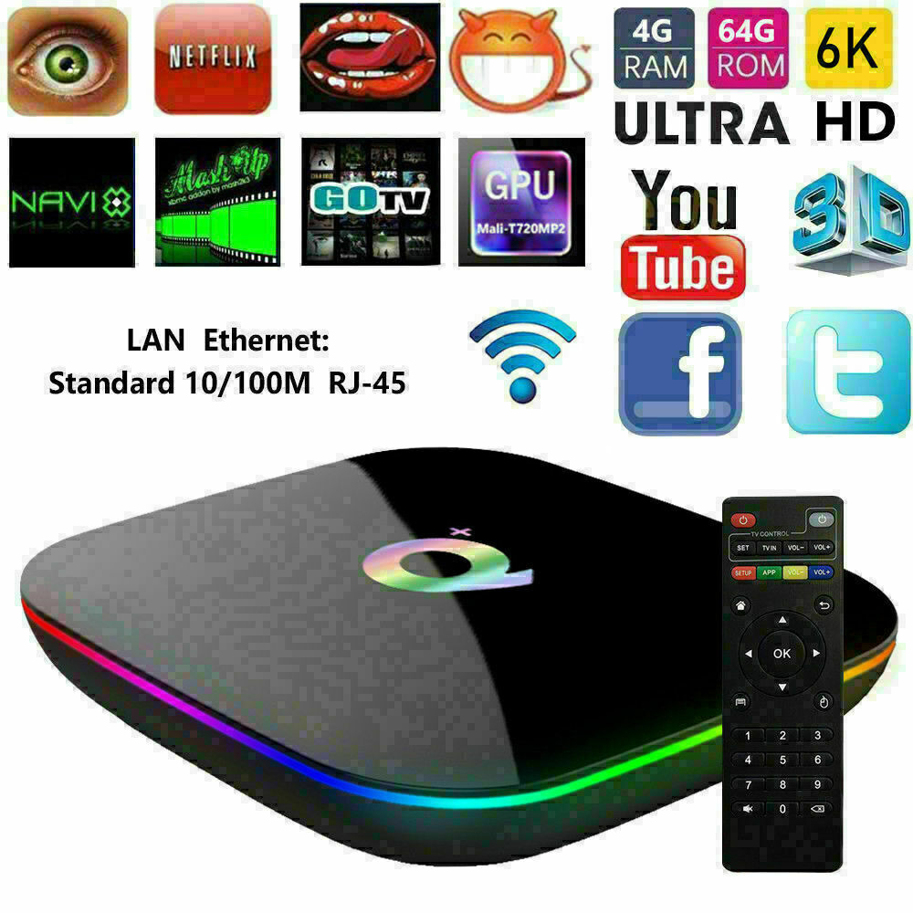 SMART TV BOX Q Plus ANDROID 9.0 PIE 4GB RAM 64GB 6K IPTV WIFI HD HANDEL SMART TV BOX Q Plus ANDROID 9.0 PIE 4GB RAM 64GB 6K IPTV WIFI HD HANDEL