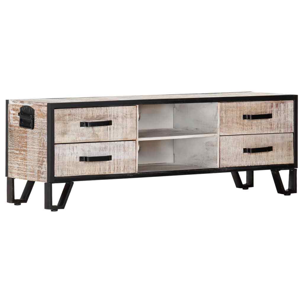 vidaXL Bois d’Acacia Massif Meuble TV Armoire Basse Divertissement Salon vidaXL Bois d’Acacia Massif Meuble TV Armoire Basse Divertissement Salon