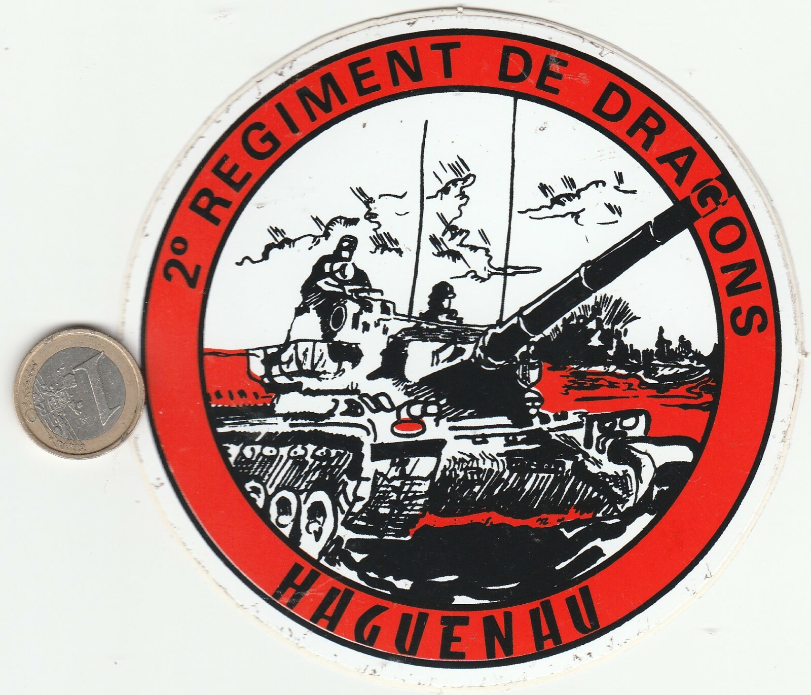 AUTOCOLLANTS . Militaire  2éme Régiment de Dragons. HAGUENAU