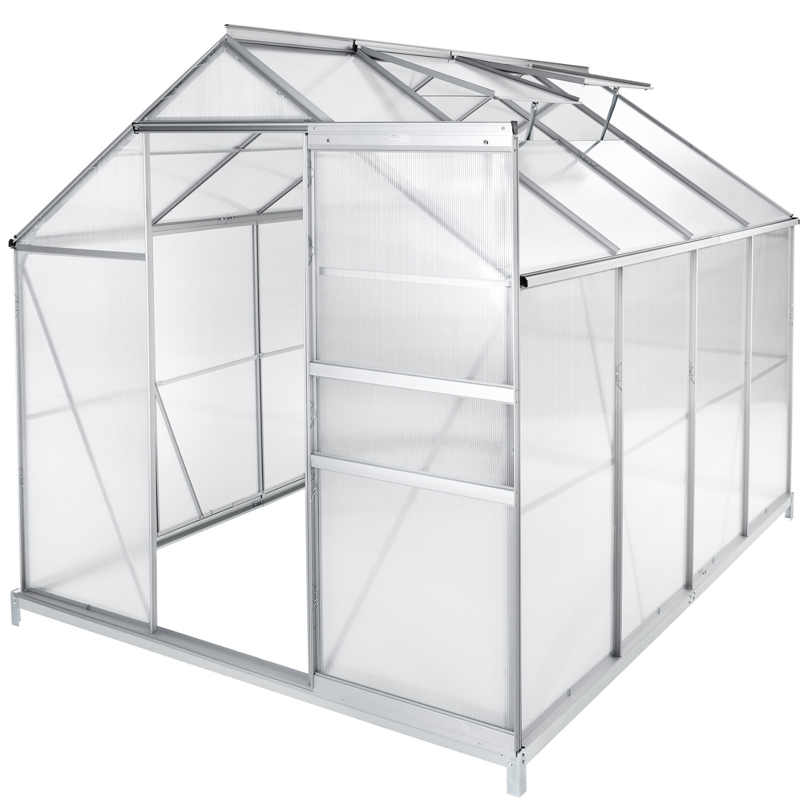 Serre de jardin polycarbonate avec base aluminium légume plante jardinage 7,6m³ Serre de jardin polycarbonate avec base aluminium légume plante jardinage 7,6m³