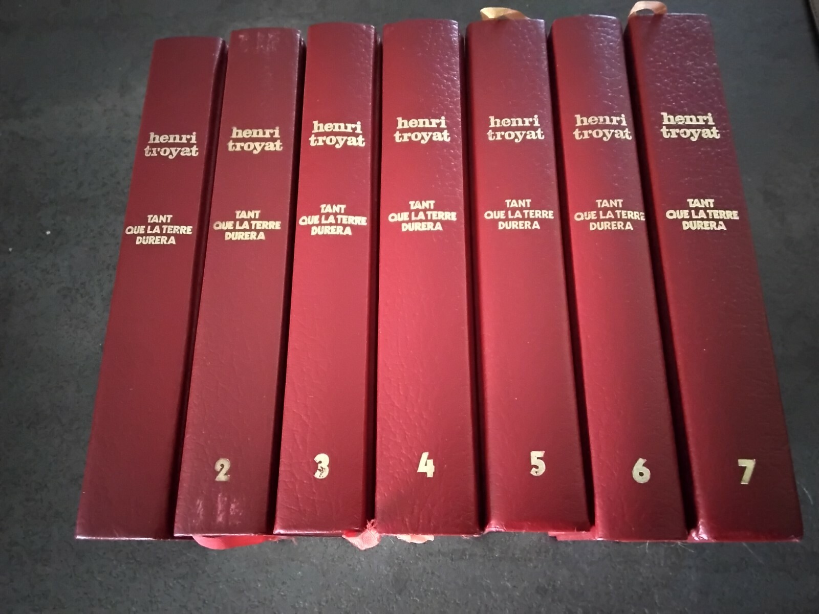 LIVRE HENRI TROYAT TANT QUE LA TERRE DURERA.TOME 1 AU TOME 7