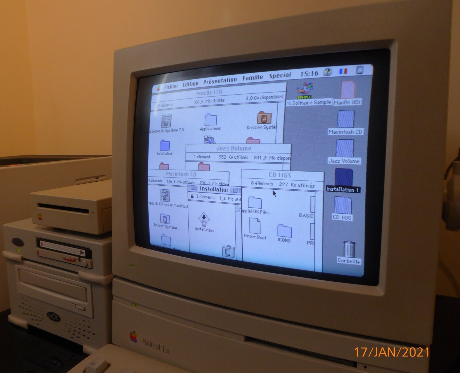 APPLE MACINTOSH II Si IISi , 16Mo Ram 4go HD SCSI Coprocesseur réseau Adap VGA APPLE MACINTOSH II Si IISi , 16Mo Ram 4go HD SCSI Coprocesseur réseau Adap VGA