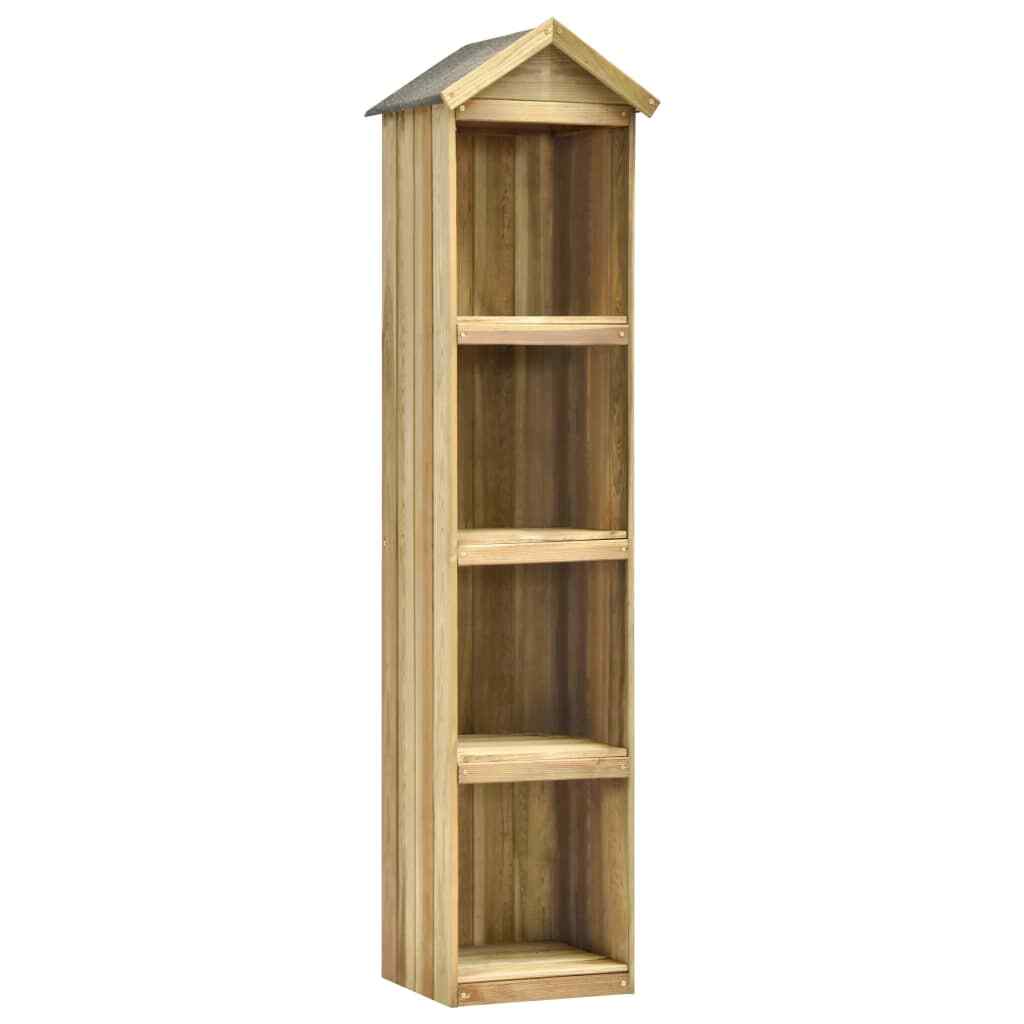 vidaXL Abri à Outils de Jardin Pinède Imprégnée Stockage Cabane Rangement