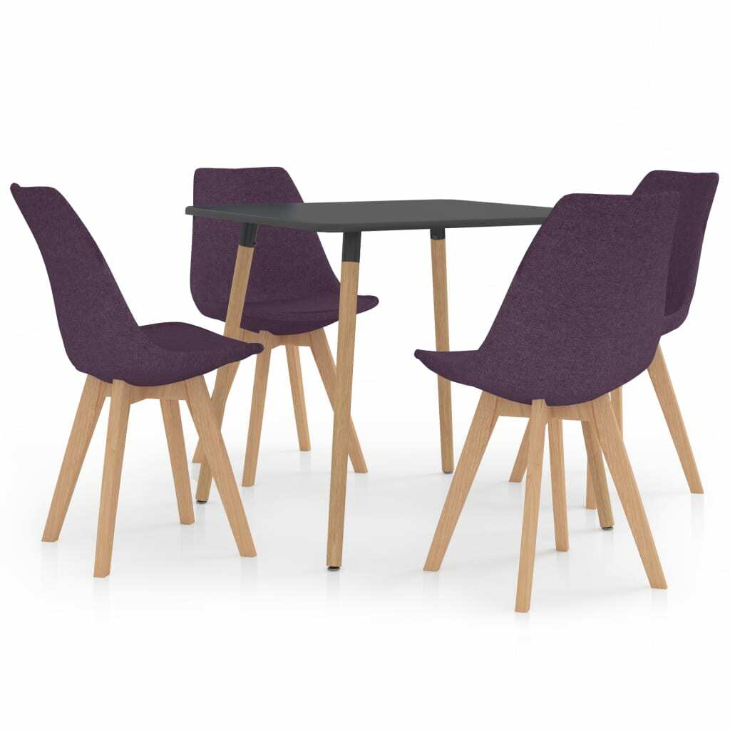 vidaXL Ensemble de Salle à Manger 5 pcs Violet Mobilier de Cuisine Dîner Repas vidaXL Ensemble de Salle à Manger 5 pcs Violet Mobilier de Cuisine Dîner Repas
